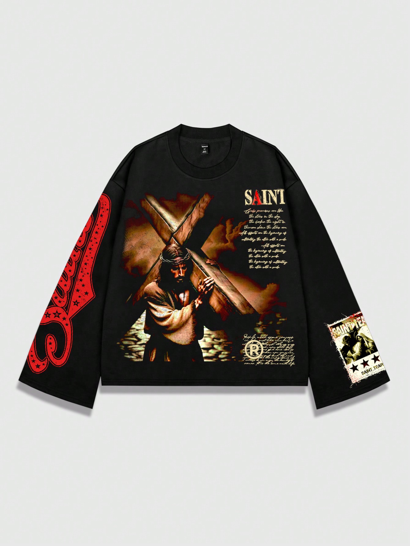 Street Life Men's Casual Graphic Print Pullover Sweatshirt, Suitable For Spring And Summer